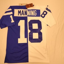 NWT Peyton Manning 1998 Mitchell & Ness Colts Split Throwback Jersey Men's Med