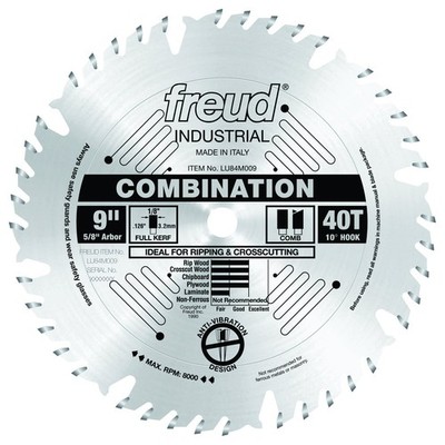 Freud LU84M009 9in Combo Blade 40T Circular Saw Cutting Tool