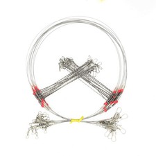 10Pcs Wire Trace Leader Rig Stainless Steel 2 Arm Fishing Rigs Tackle Lure Sw...