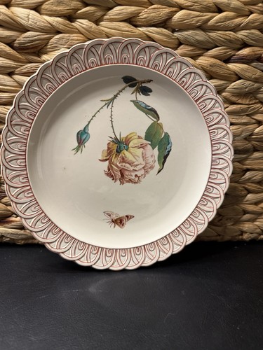 Vintage Copeland Spode Botanical Embossed 8.25” Plates Set of 3 Floral Plates - Picture 7 of 8