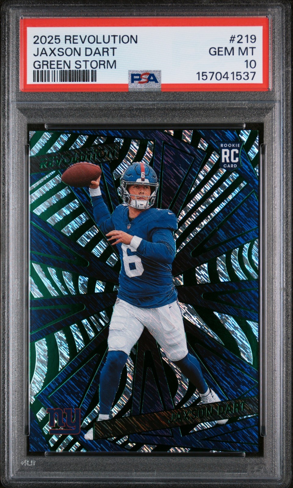 Jaxson Dart Panini Revolution #219 Green Storm