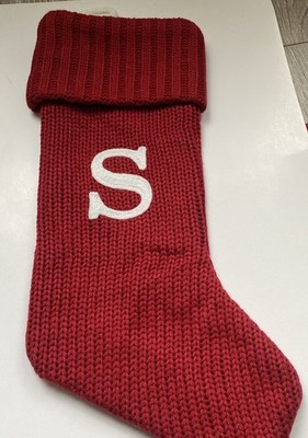 Target Wondershop White Knit Monogram 18'' Christmas Stocking Initial Letter M