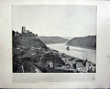 Old Antique Print Rhine Gutenfls Pfalz Germany Balmoral Castle Scotland