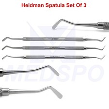 Dental Composite Heidman Filling Spatula Set Of 3 Dentist Laboratory Instruments