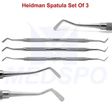 Dental Composite Heidman Filling Spatula Set Of 3 Dentist Laboratory Instruments
