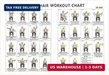 Tai Chi Chair Workout Chart, Chair Tai Chi for Seniors Wall Chart with Illustrat