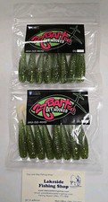 2 PACKS 27 BAIT CO 3" PADDLE TAIL SOFT PLASTIC LURES DETROIT RIVER COLORS 