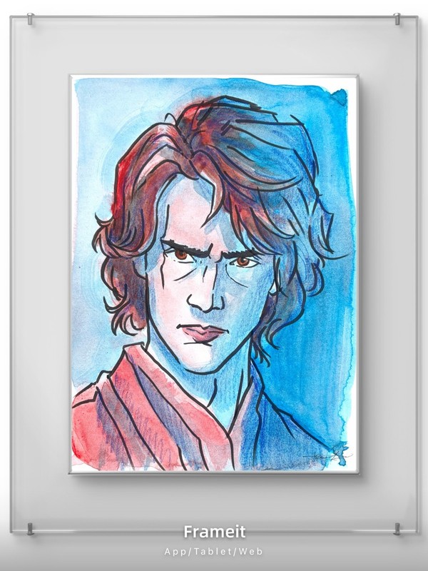 Original Anakin Skywalker 1 Painting By Alannah Dyer- Acrylic 9x12 in Star Wars