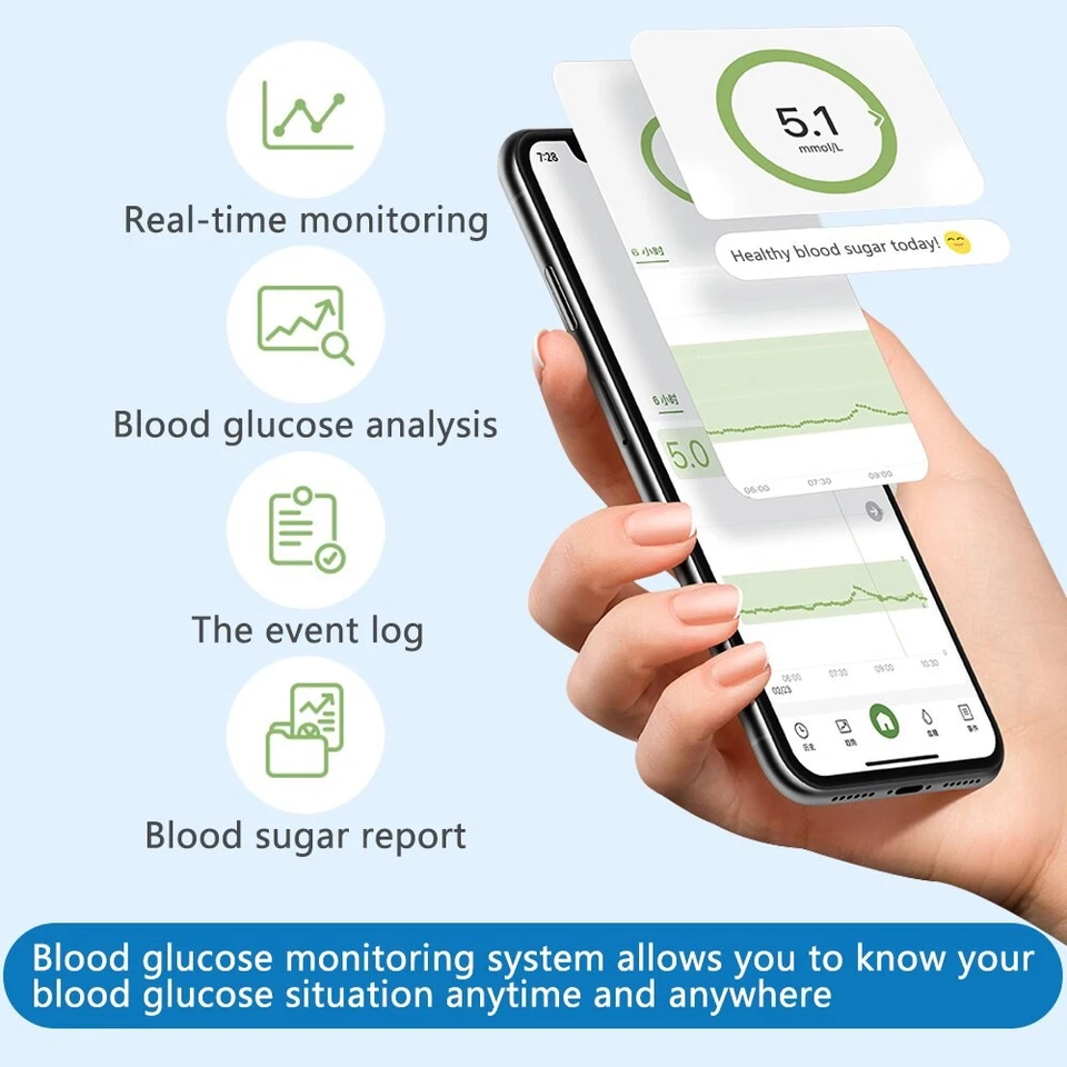 Sistema de monitoramento contínuo de glicose AiDEX 24 horas sensor de glicose para diabetes em casa - Imagem 4 de 4