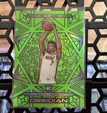 Panini Obsidian Electric Etch Green Flood Kel'el Ware Rookie /25 #157 Heat
