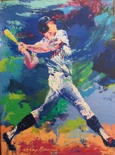 LEROY NEIMAN Original oil  BASEBALL RUSTY STAUB  48 X 36   MAKE OFFER
