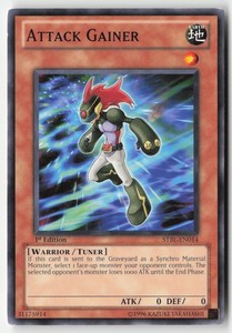 Attack Gainer STBL-EN014 Common 1st Edition YuGiOh Starstrike Blast