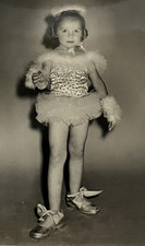 Vtg. 1950s Blk/Wht Photograph Toddler Girl Tap Recital Dressed in Costume