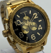 Reloj cronógrafo para hombre NIXON 51-30 Chrono - todo dorado negro A083-510