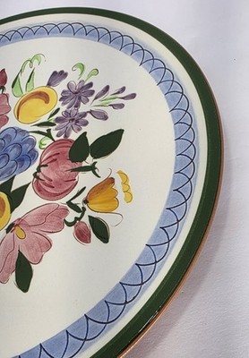 Vtg Stangl Handpainted Pottery Fruit & Flowers Chop Plate Platter  *Small Chip*