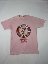 Vintage 80s MINNIE MOUSE Epcot Center 1982 Pink Disney World T-Shirt Sz Medium