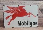 Vintage Mobilgas Porcelain Metal Sign Mobil Gas Pegasus