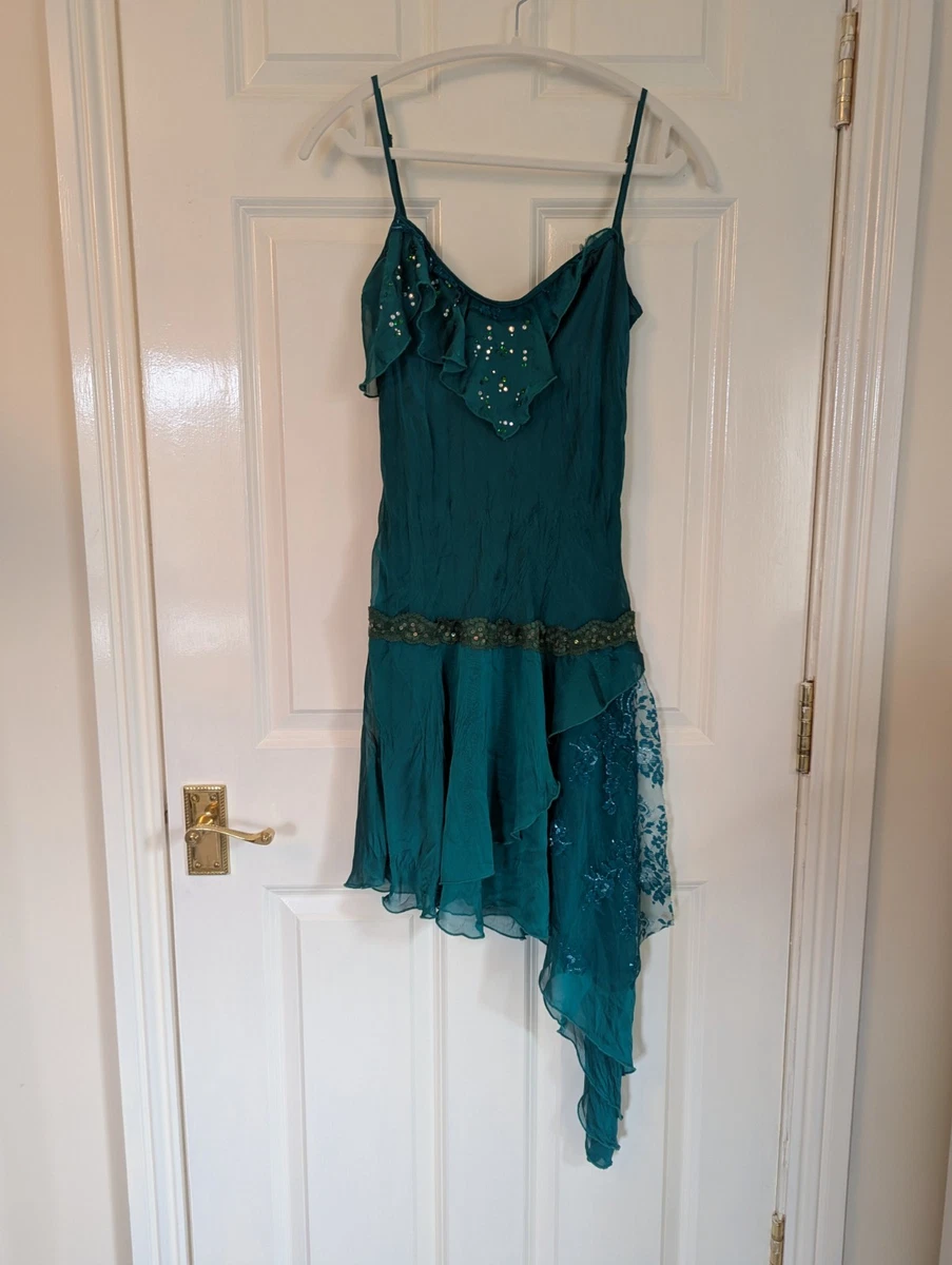 chinese dress ladies Indira Fitted Midi Green Crocheted Lace Dress