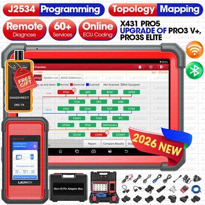 2026 LAUNCH X431 PRO 5 PAD V+ Car Diagnostic Scanner Tool Programming Key Coding