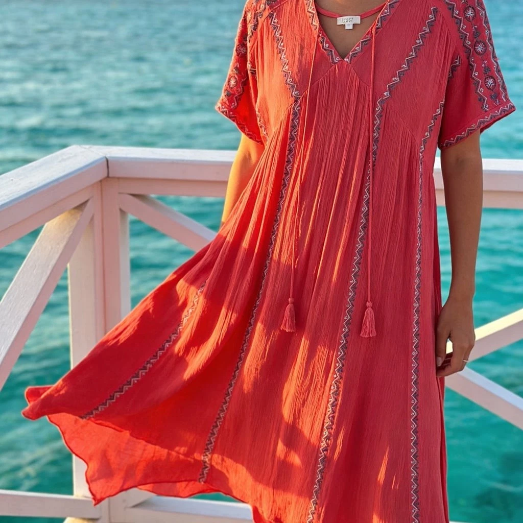 Linen Short Sleeve Long Plus Size Dresses for Women for sale | eBay