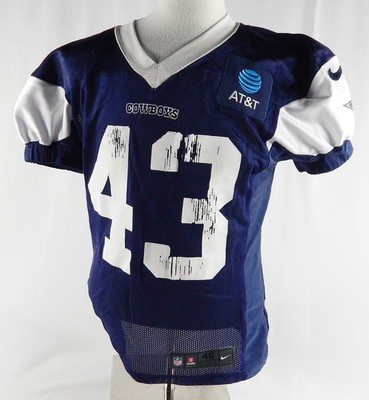 2024 Dallas Cowboys Kemon Hall #43 Spiel Genutzt Blaues Trainings Trikot 46 735