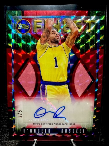 2023-24 Topps Finest D'Angelo Russell Autograph /5 Los Angeles Lakers - Picture 1 of 3