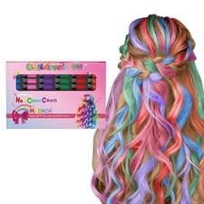 MSDADA Temporary Hair Chalk Comb Washable Color Dye for Kids Girls Cosplay Party