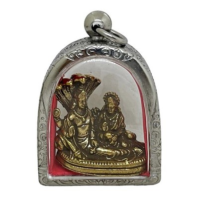 Lord Vishnu Lakshmi Goddess Ananta Naga Shesha Amulet Pendant Stainless Case