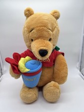 Vintage Disney Winnie the Pooh Christmas 16  Plush Stuffed toy scarf honey bells