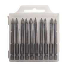 10 6mm Tile Porcelain Drill Bit Marble Ceramic Glass Brick Hex Shank Spear-Head
