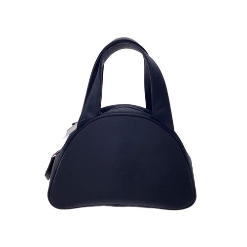 YSL YVES SAINT LAURENT Handbag Nylon Navy 03288i