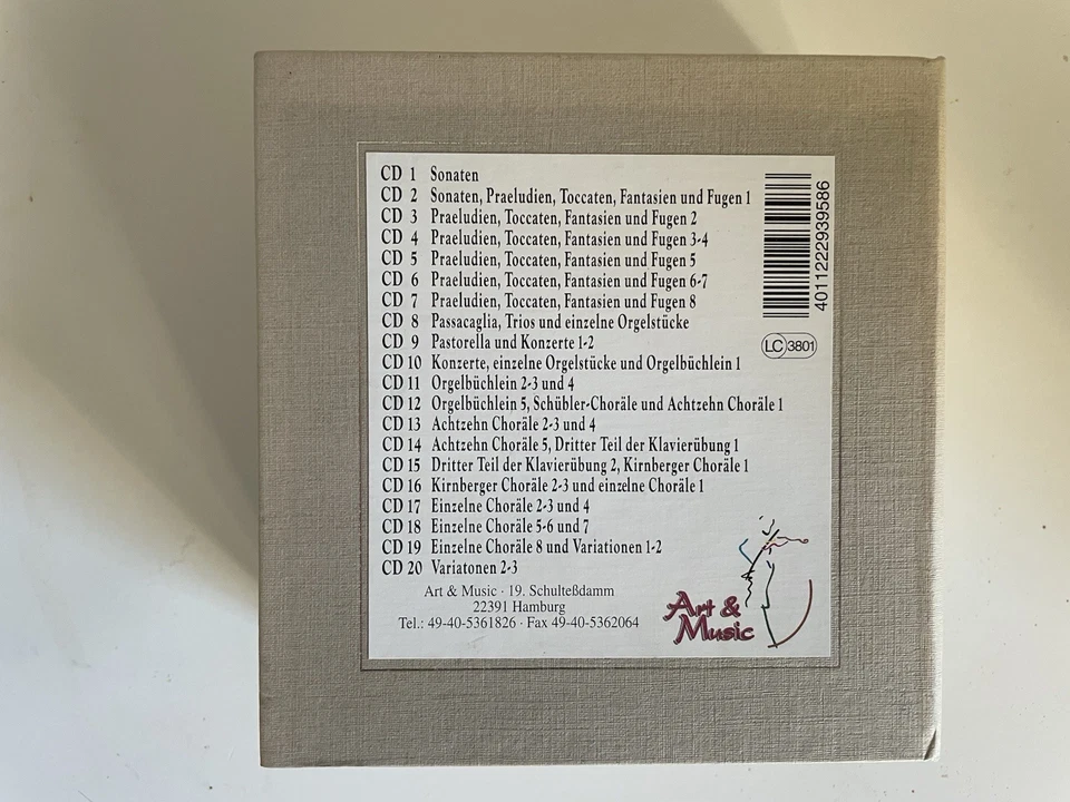 Johann Sebastian Bach Das Orgelwerk Complete Organ Works 20 CD Box Set - Image 3 of 4