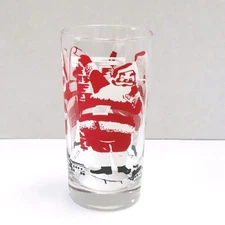 Vintage Boscul Peanut Butter Christmas Glass Santa