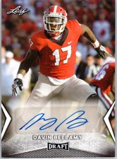 2018 Leaf Draft Autographs #BA-DB2 Davin Bellamy Georgia Bulldogs
