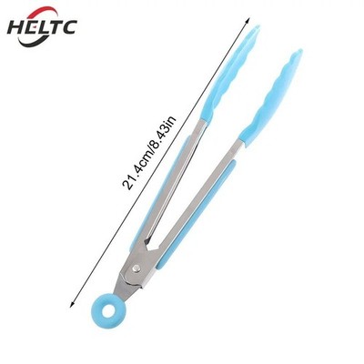 Silicone BBQ Grilling Tong Kitchen Cooking Salad Bread Serving Tong Non-Stick Ba