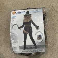 NEW Creepy Scarecrow California Costumes Halloween Tween Medium 8-10