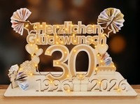 Geldgeschenke Geburtstag 30 Holz Schild Mit LED Lichterkette Personalisiert Deko