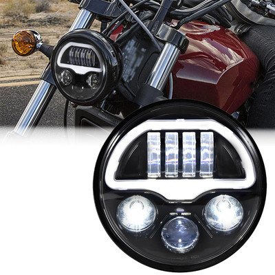 For Indian Scout Sixty 2016-2024 Bobber/ Rogue LED Headlight Assembly Hi/Low DRL
