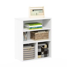 Librería expositora Furinno Pasir 3 niveles blanca 20122Wh