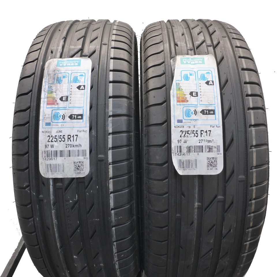 225 55 17 4x NOKIAN 225/55 R17 97W zLine RunFlat Sommerreifen 2015 UNGEBRAUCHT - Bild 3 von 4