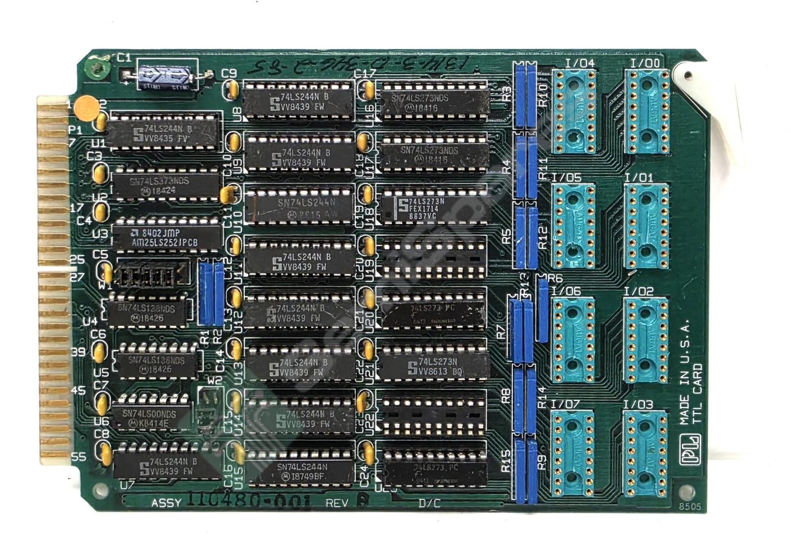 PROLOG 110494-002 PCB, I/O RACK INTERFACE CARD TTL PWB REV. C