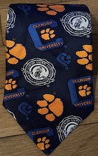 Clemson University Blue  Orange Paw   Men's Tie Wembley Clemson Alumni Assoc.