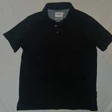 Goodfellow Co Mens Standard Fit Short Sleeve Cotton Polo Shirt Black Size M