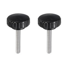 2 St&uuml;ck R&auml;ndelkn&ouml;pfe M6 x 40mm f&uuml;r Edelstahl 304 Gewindekopf 30mm