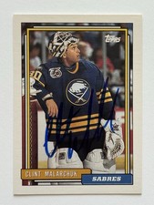 Clint Malarchuk Buffalo Sabres Autographed 1992-93 Topps Hockey Card #363 COA