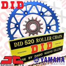 YAMAHA YZ250F 2001-2024 DID GOLD CHAIN JT BLUE REAR RENTHAL FRONT SPROCKET KIT
