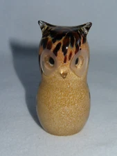 Langham Glass Owl 3.25 Paperweight / Figurine / Hand Cooler - Paul Miller