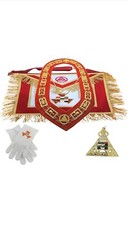 Masonic Regalia Royal Arch Full dressed Apron set Apron, chain collar,gloves,jew