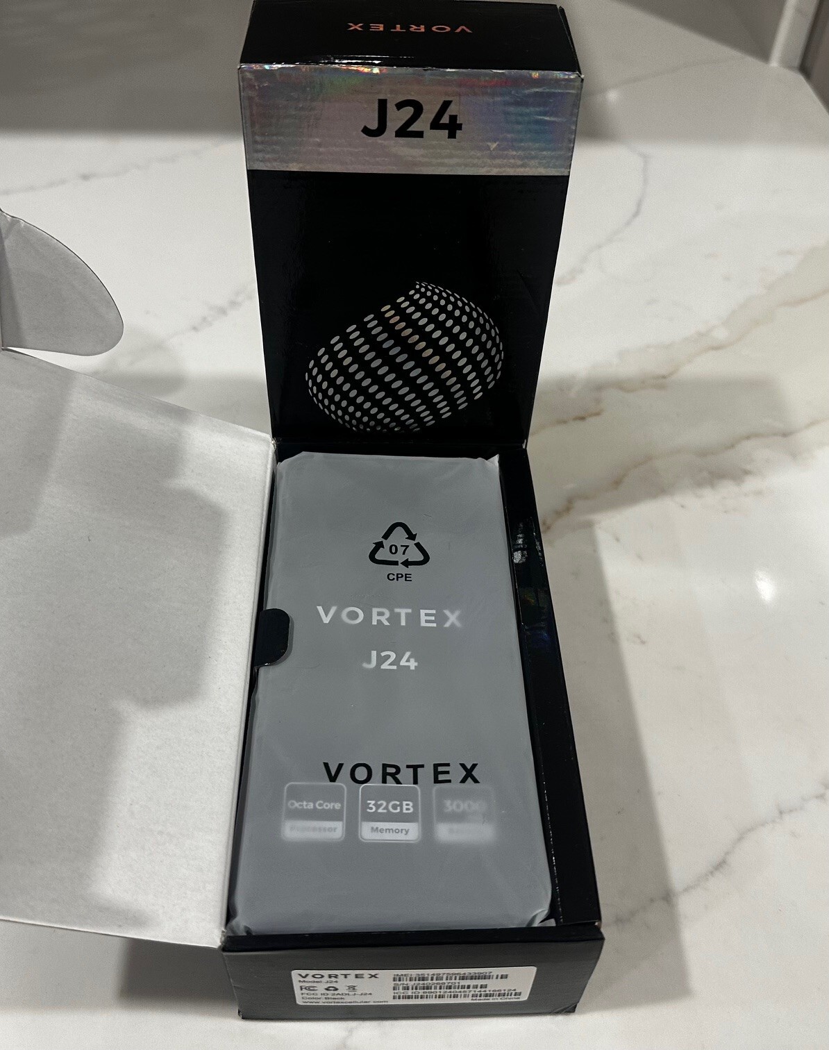 Vortex J24 6.5" Black Smartphone 32GB ROM 3GB RAM Android14