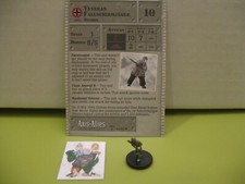  Axis  Allies Miniatures NORTH AFRICA Veteran Fallschirmjager with card 45/60 